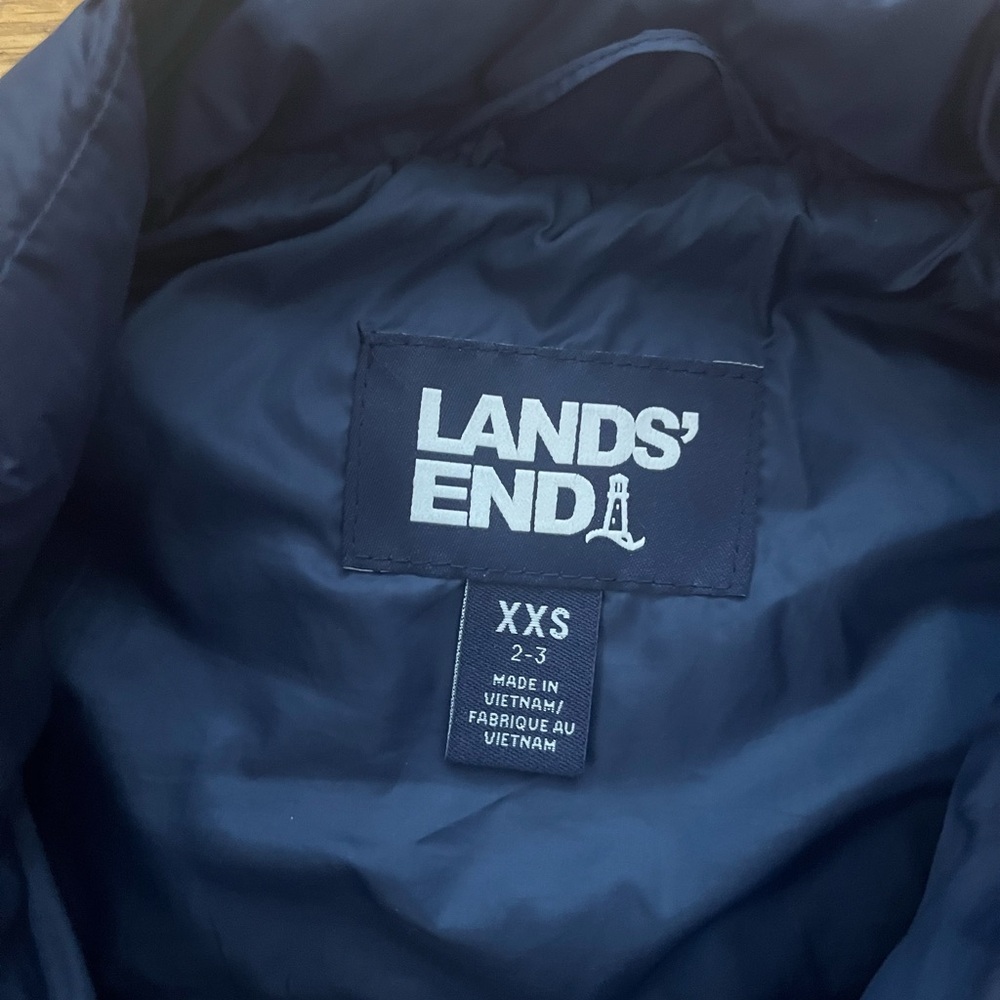 Lands' End Navy Quilted Puffer Vest - Picture 4 of 4